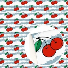 Cherry Cherries FAUX LEATHER SHEET 8" X 12" 1141765 SMOOTH TEXTURE Fruit