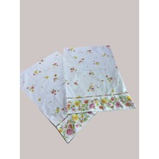 Vintage Victorian Flowered Pillowcases Made in USA 50% Cotton 50% Polyester