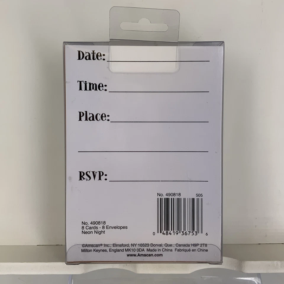 Juego de 8 tarjetas de invitación de fiesta de Halloween Razzle Dazzle nuevas en caja calabazas  Foto 2 de 2