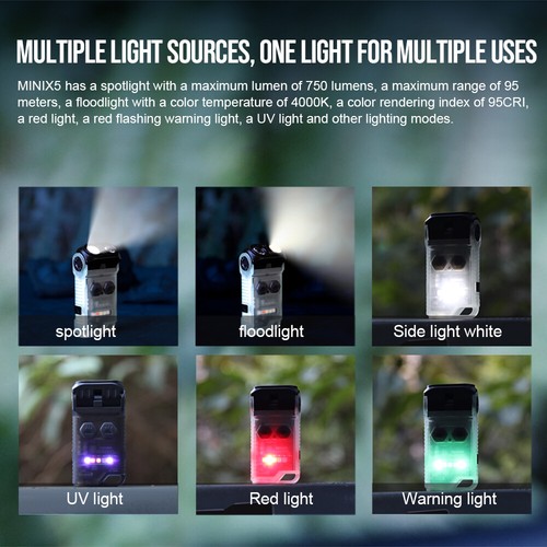 Trustfire X5 6 Modes EDC Flashlight Magnet With W/ Red / 365nm UV light 750Lumen - Picture 6 of 28