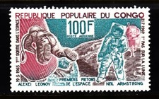 CONGO P.R. -  SC# C186 ALEXI LEONOV & NEIL ARMSTRONG ON MOON - MNH