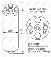 NRF 33183 Trockner, Klimaanlage FÜR Isuzu Mitsubishi Nissan Opel Subaru Vauxhall