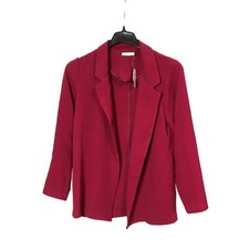 Lush Open Front Lightweight Blazer Size S Dark Pink New