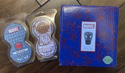 Scentsy Marvel Spider-Man Wall Fan Plug In Diffuser & Nine Realms Pack of Pods +