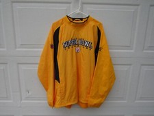 Reebok NFL On Field Team Apparel Pittsburgh Steelers Pullover Windbreaker Size L
