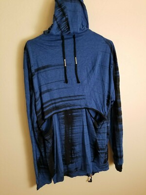 Damir Doma S/S 09 Hoodie - Zip Up - Blue/Black Size 44 fits 44-46
