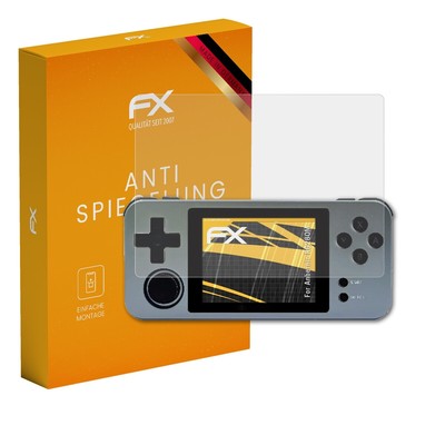 atFoliX 3x Displayfolie für Anbernic RG280M Schutzfolie matt&stoßfest Folie