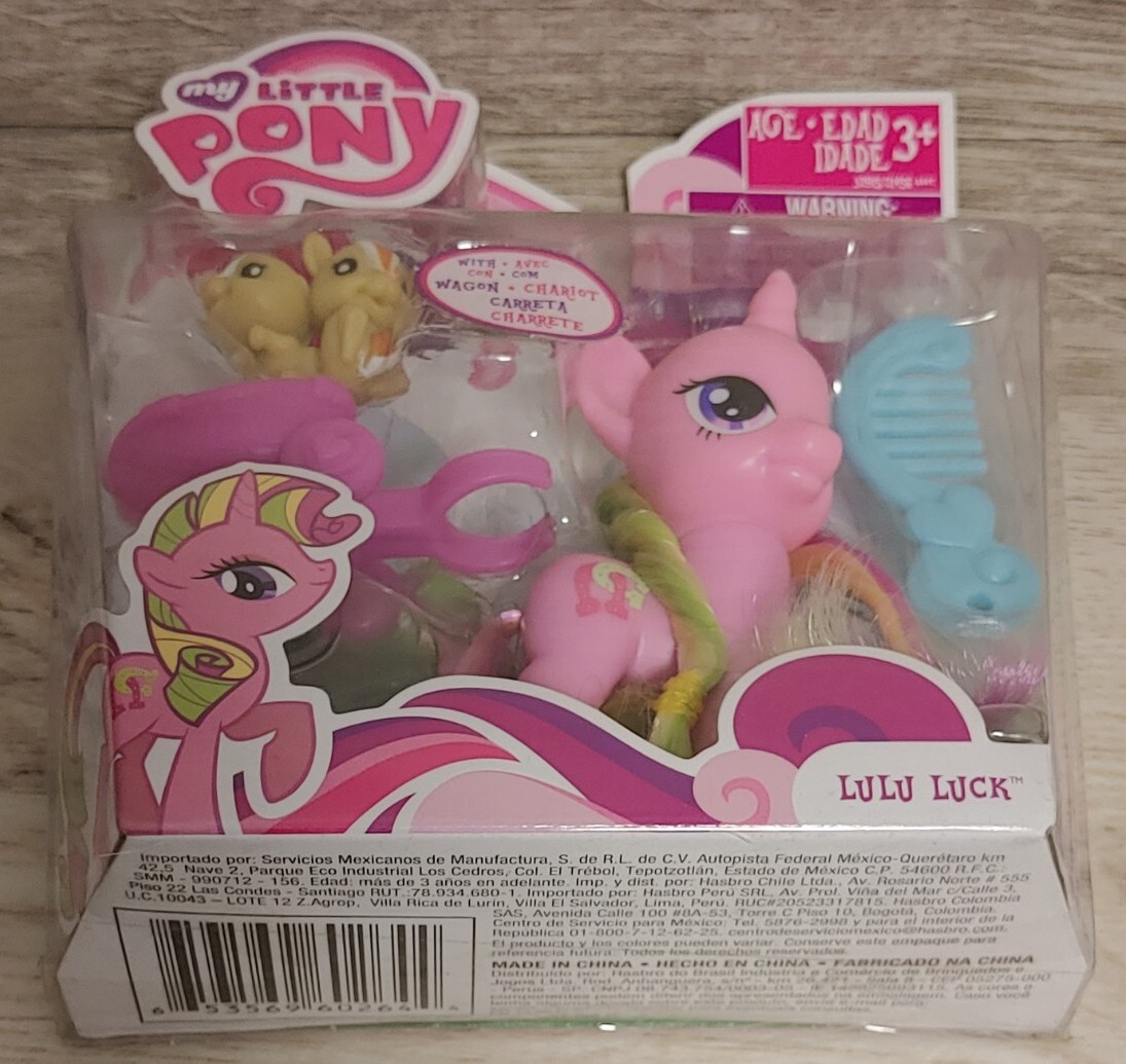 Original LULU LUCK, Wagon & Chipmunks - NIP G4 My Little Pony FIM
