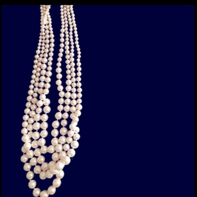 RSVP Multi Strand Luster Pearl Ivory Beaded Necklace