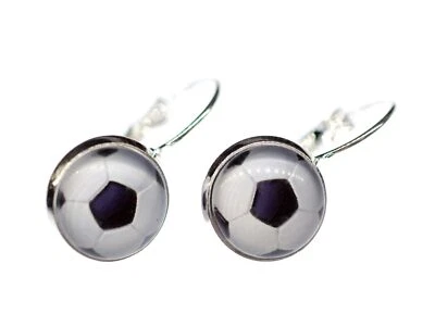 Fußball Ohrringe Fan Miniblings Hänger Fußballfan Sport Ball Cabochon EM WM - Bild 1 von 3