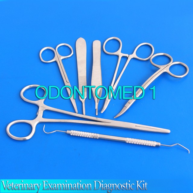 Veterinary Examination Diagnostic tools Kit Medical Surgery Surgeons