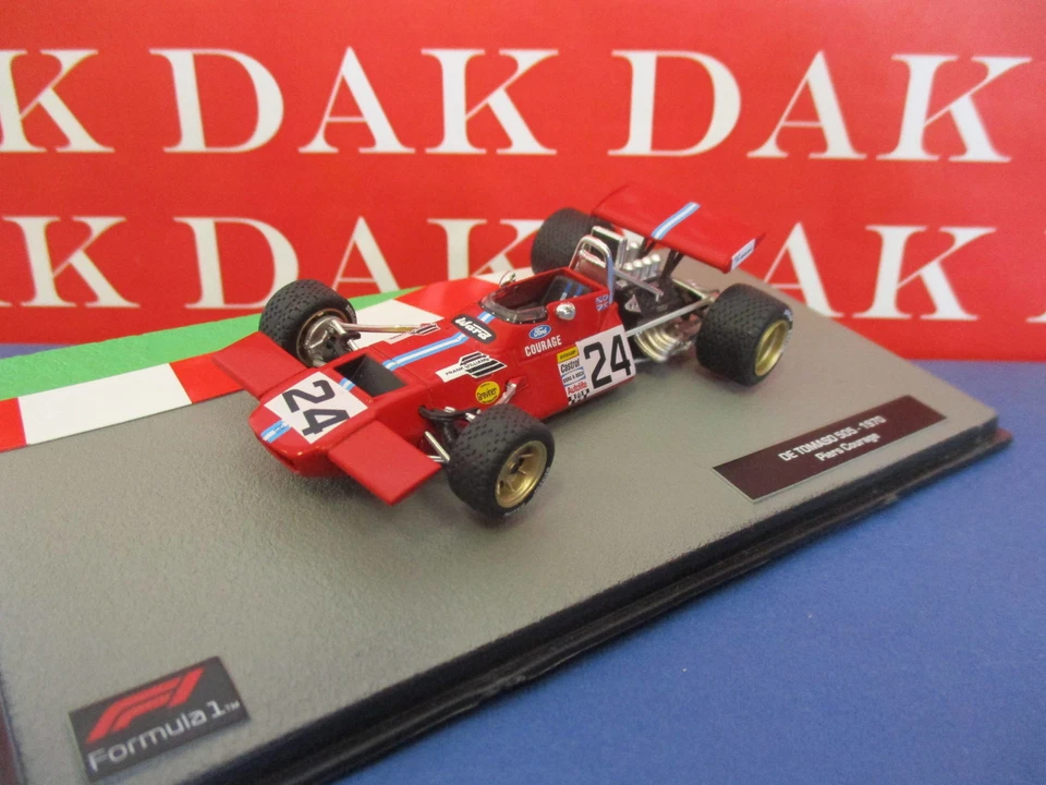 Die cast 1/43 Modellino Auto F1 De Tomaso 505 1970 P. Courage - Immagine 2 di 4