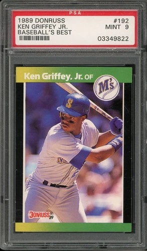 1989 Ken Griffey Jr Donruss Baseball's Best #192 RC Rookie PSA 9