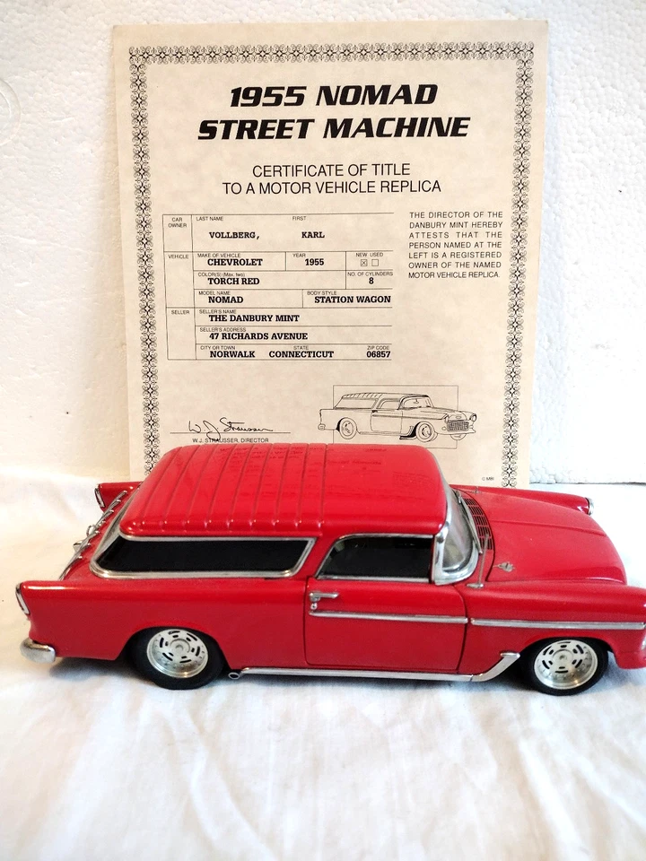 Chevrolet Nomad Street Machine 1955 Danbury como nuevo modelo rojo diecast 1:24 Foto 2 de 4