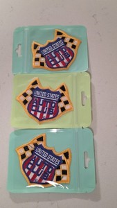 United States Auto Club Patchs, Lot Of Three, New Patches In Sealed Package.