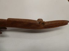 VINTAGE PNG TROBRIAND ISLAND TRIBAL CARVED WOODEN CROCODILE