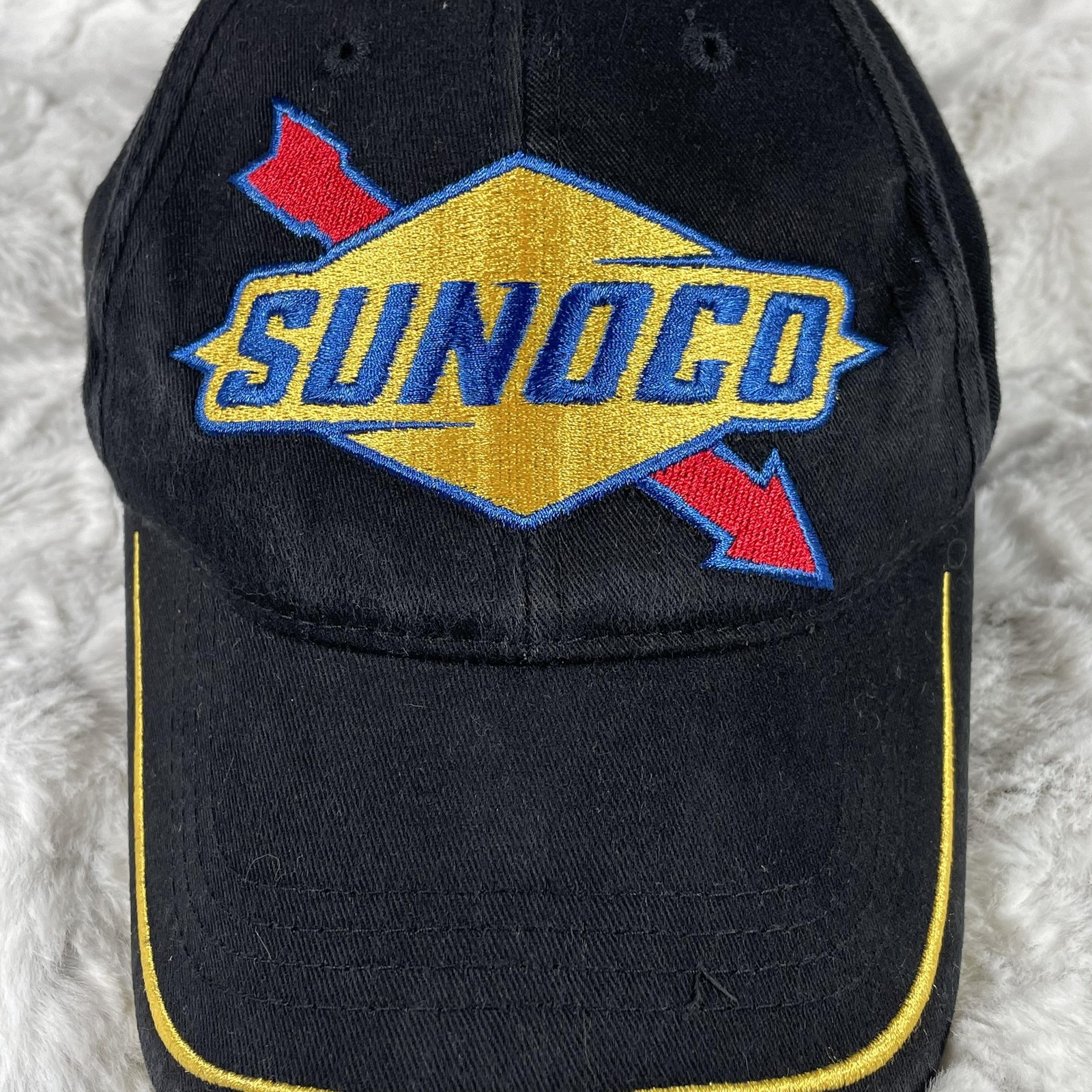 Sunoco Hat Cap Strap Back Black Yellow NASCAR Rac… - image 9