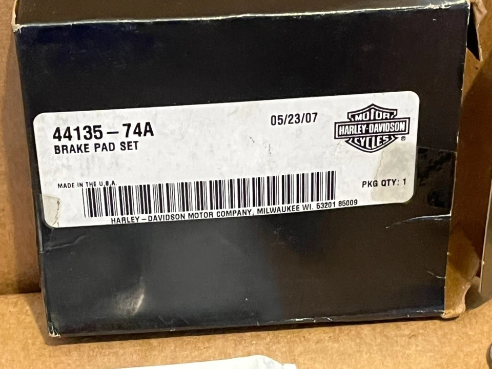 NOS 原装 Harley Davidson 铲头制动垫套装 1972 - 79 44135-74A (U688) — 第 4/4 张图片