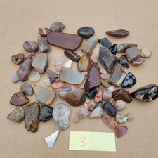 Lot 3 Mixed Polished and Rough Raw Stones Rocks - 10.4 Ounces Bulk Random