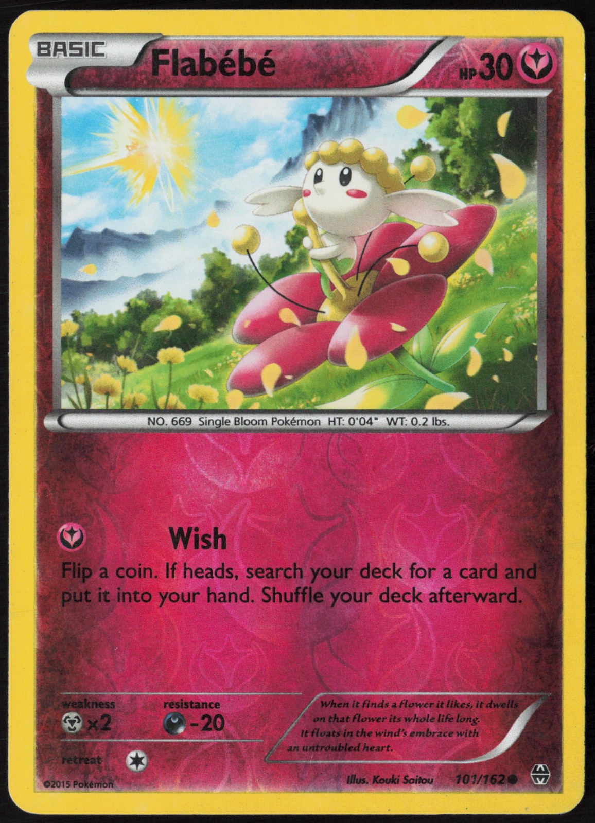 Flabebe Reverse Holo 101/162 XY - BREAKthrough LP