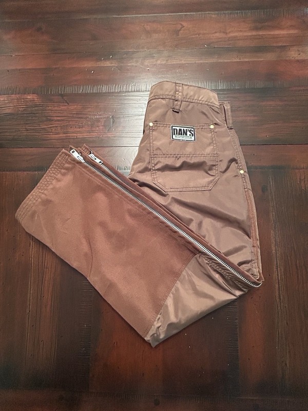 DAN’S Brush Pants “BRIAR PROOF BRUSH BUSTER PANTS” SKU.510, Brown 34x30 USA Made