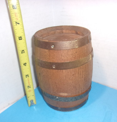 Vintage Minature Barrel Beer Bar Pub Keg Coin Combination Still Bank
