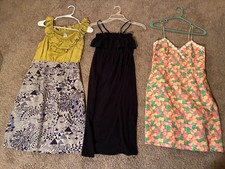 Women’s Lot Of 3 Summer Sun Dresses. Size 4, Maeve / Target / Lilly Pulitzer