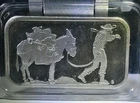 1oz Silvertowne Prospector Silver Bar .999 Fine Silver Donkey Mule Design