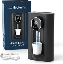 Hoofun Automatic Mouthwash Dispenser for Bathroom,18.26Oz Wall Mounted Black