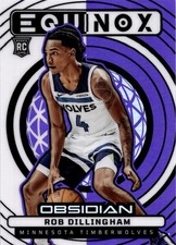 2024-25 Panini Obsidian Basketball Rob Dillingham Rookie Equinox Purple 14/75