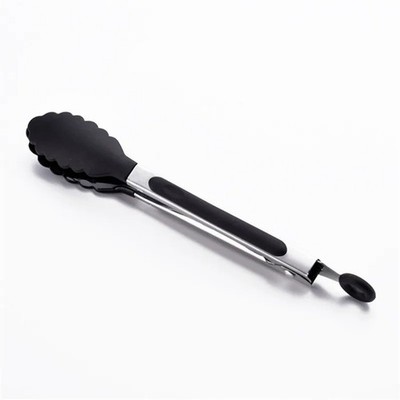8'' Kleine Küchenzange für Luft Friteuse Kunststoff Antihaft Kochen & Grillen Schwarz