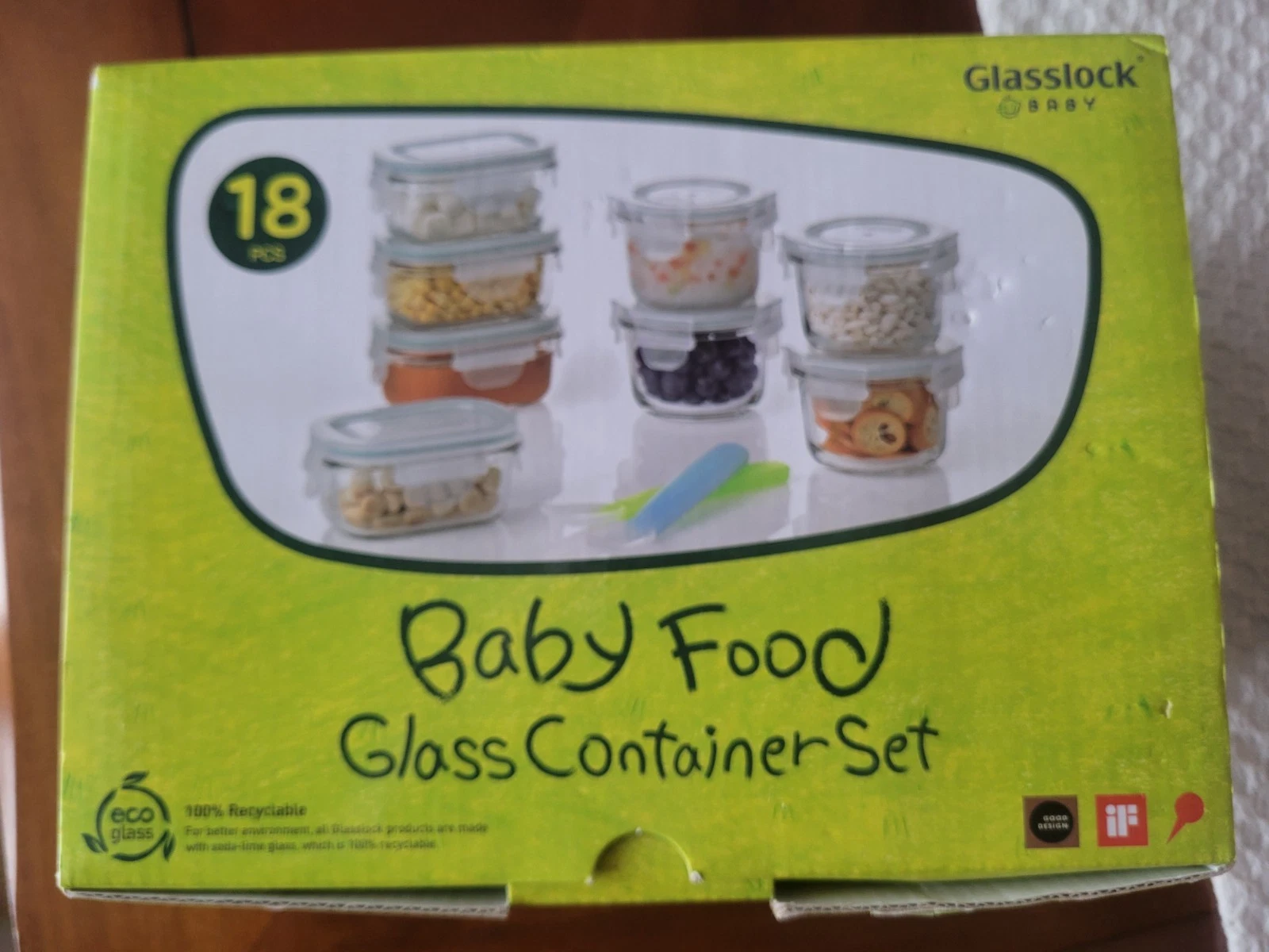 NEW Glasslock Baby Food Storage Containers –18 piece set Made in Korea BPA FREE
Opens in a new windo