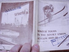 Rare Intourist, Winter Tours Soviet Union 1935-1936 Pamphlet Brochure