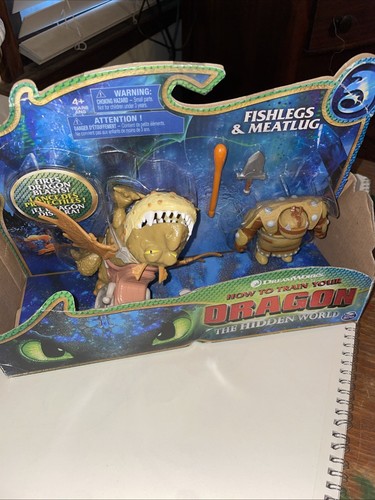 How to Train Your Dragon The Hidden World Fishlegs & Meatlug New in Box Figures