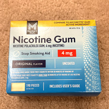 Nicotine Gum 190 Pieces 4mg Original Flavor Members Mark Sam  s Club Exp 2027