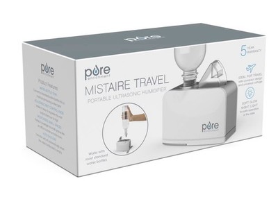NIB PURE ENRICHMENT MISTAIRE TRAVEL PORTABLE ULTRASONIC HUMIDIFIER NIGHT LIGHT