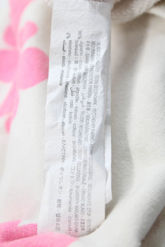 Conjunto Sudadera + Pantalones Cortos Zara Niñas Algodón Floral Crema Talla 2-3Y Foto 3 de 4