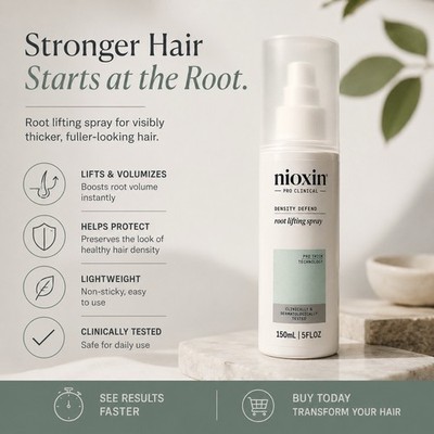 Nioxin Density Defend Styling Root Lifting Spray 5.1 oz New