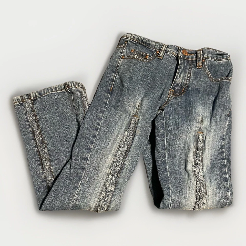 Jeans Pepe Jeans London Años 90 Y2k Talla 7 Niñas Acampanados Deshilachados De Colección Foto 2 de 4