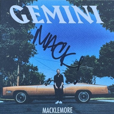 Macklemore Signed Benjamin Hammond (Gemini) 6x12 CD Cover Framed