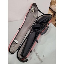 4/4 Full Size Hard Violin Case Mixed Carbon Fiber BackStraps Handle Pink Color