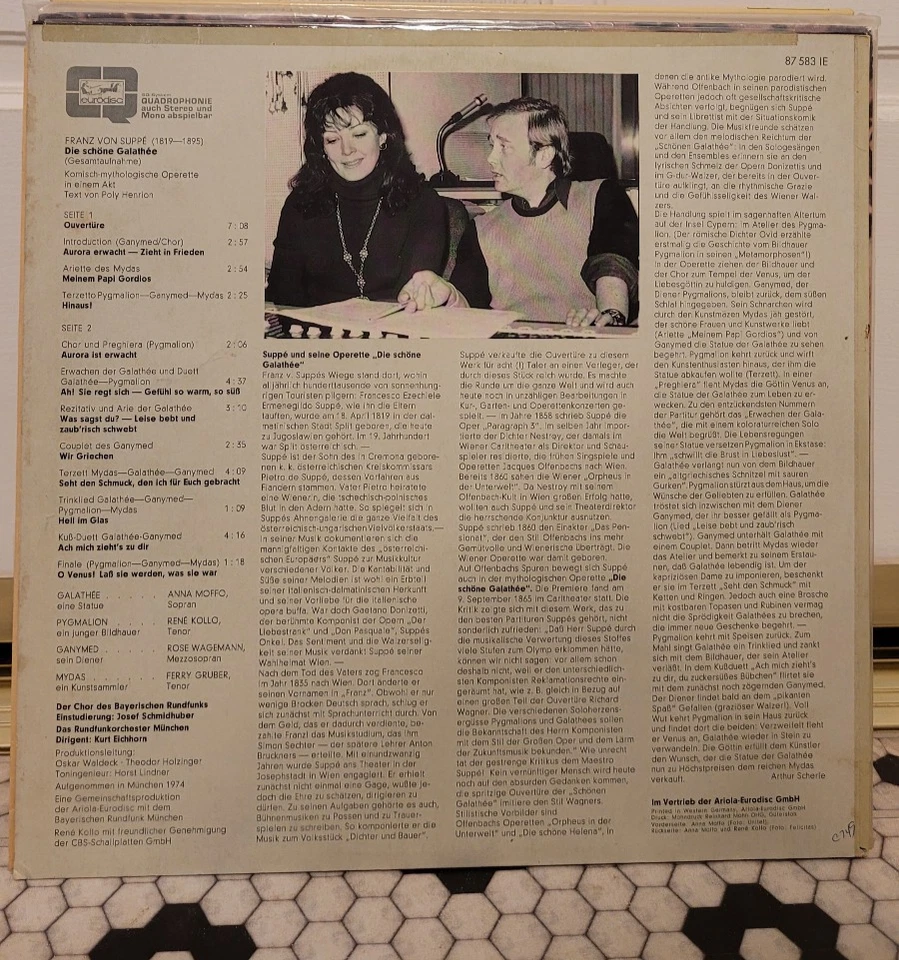 Suppé - Die Schöne Galathée - Gesamtaufnahme  LP  Eurodisc Records  87 583 IE - Image 2 of 4