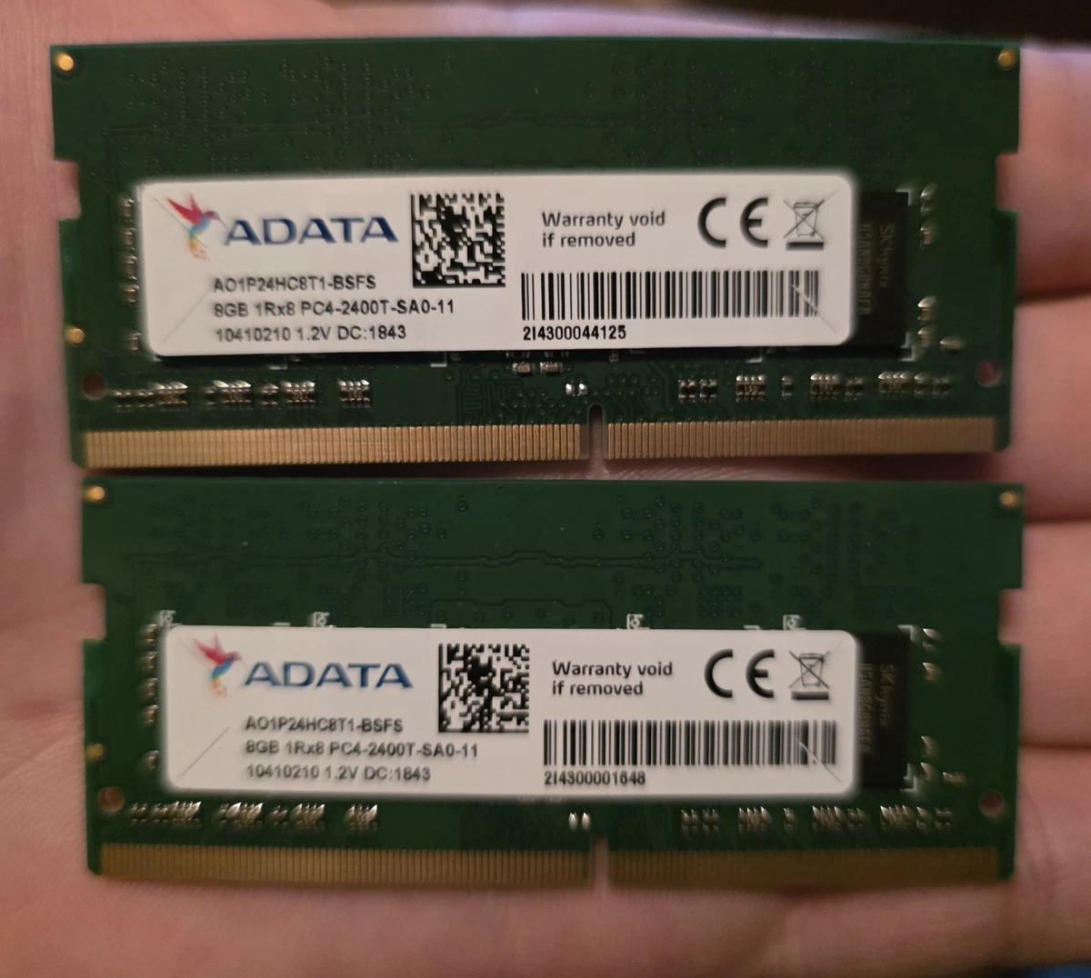 ADATA 16+16GB DDR4 2400MHz メモリ ADATA PC4-19200 (DDR4-2400) Bus Speed Computer RAM 16 GB Total