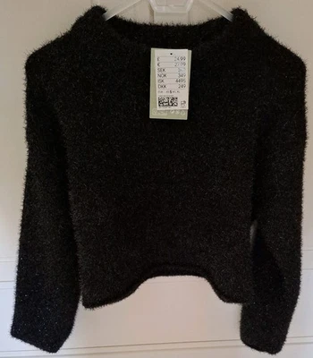 H&M Black Silver Sparkle Christmas Jumper S - Image 1 of 4