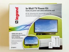 Legrand In-Wall TV Power and Cable Management Kit, White CPT306WV1