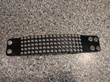 5 Row Studded Punk Gothic Cuff Bracelet Death Rock Thrash Metal Biker Glam Emo