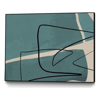 Giant Art Canvas  24x18 Different Strokes II Framed in Multi-Color