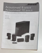 Bose Acoustimass 6 10 Owner's Guide Manual  Quick Setup Guide