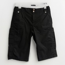 Style Co Solid Black Cotton Utility Cargo Shorts Short Size 6 Gorpcore