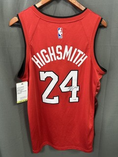 Haywood Highsmith Signed Miami Heat Basketball Jersey AUTO JSA Sticker Sz L